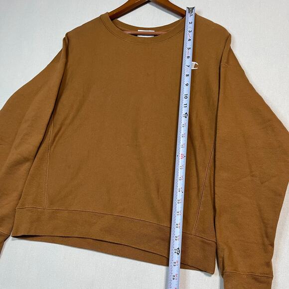 Champion Reverse Weave Men's Crewneck Sweatshirt Brown - Size L - Picture 3 of 7